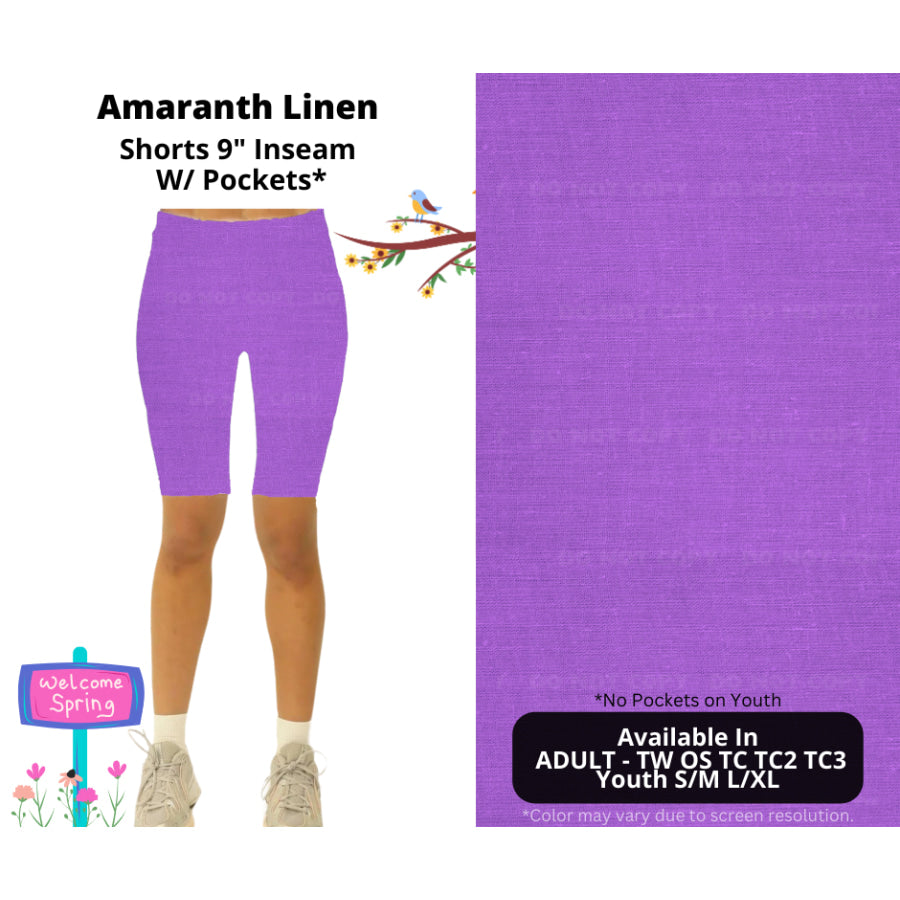 PREORDER Custom Styles - Amaranth Linen - Closes 8 Jan - ETA late Apr 2025 Leggings