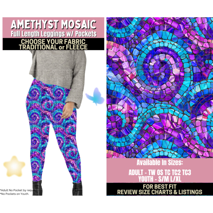 Preorder Custom Styles - Amethyst Mosaic - Closes 25 Sep - ETA late Jan 2026 Leggings