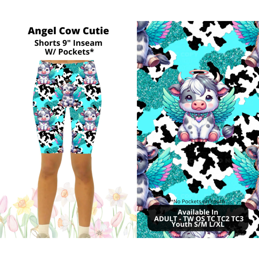 Preorder Custom Styles - Angel Cow Cutie - Closes 17 Mar - ETA late Jun 2025 Leggings