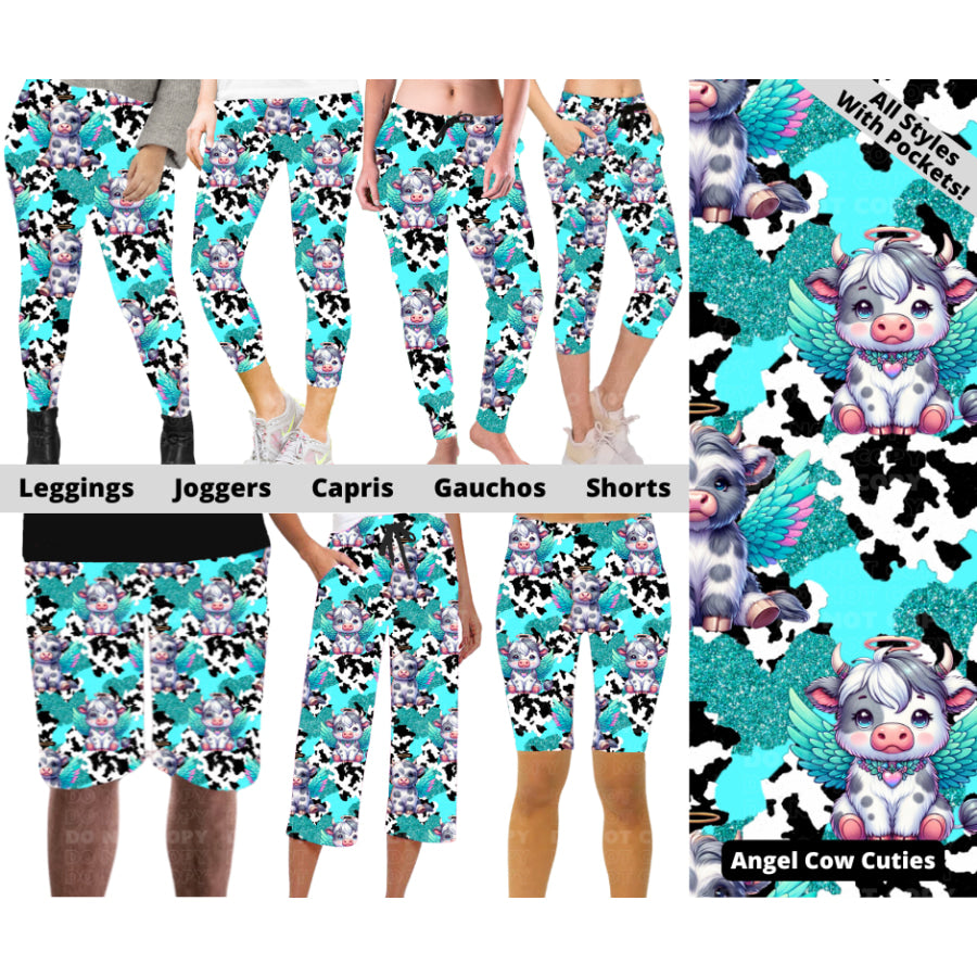 Preorder Custom Styles - Angel Cow Cutie - Closes 17 Mar - ETA late Jun 2025 Leggings