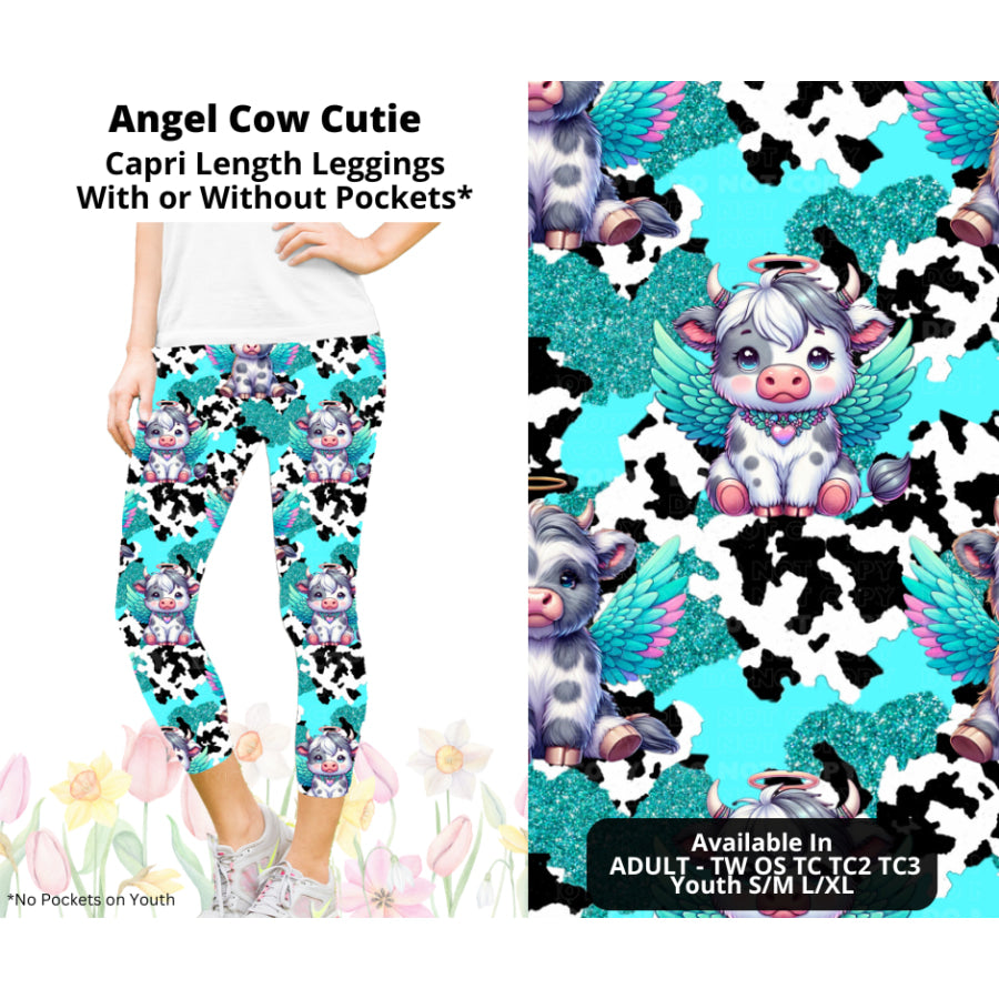 Preorder Custom Styles - Angel Cow Cutie - Closes 17 Mar - ETA late Jun 2025 Leggings