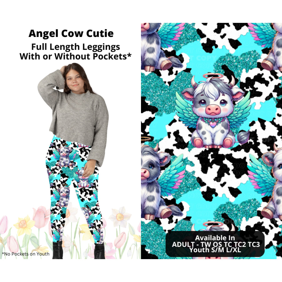 Preorder Custom Styles - Angel Cow Cutie - Closes 17 Mar - ETA late Jun 2025 Leggings