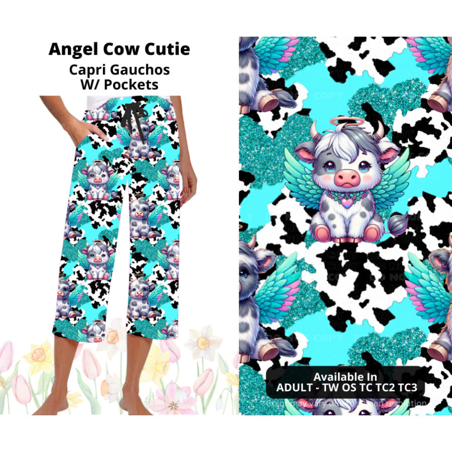 Preorder Custom Styles - Angel Cow Cutie - Closes 17 Mar - ETA late Jun 2025 Leggings