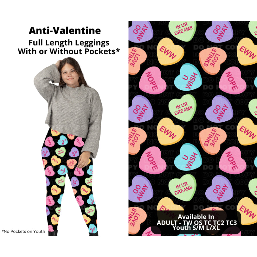 PREORDER Custom Styles - Anti-Valentine - Closes 28 Nov - ETA late Feb 2025 Leggings