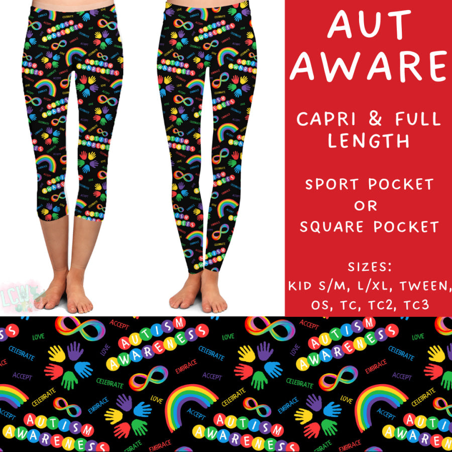 Preorder Custom Styles - Autism Awareness - Closes 31 Mar - ETA late May 2025 Leggings