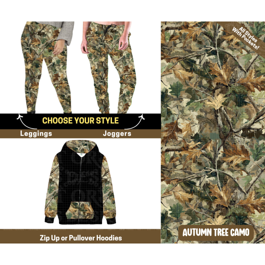 Preorder Custom Styles Autumn Tree Camo Closes 12 Sep ETA mid Jan 2026 Leggings
