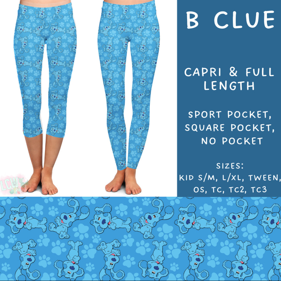 Preorder Custom Styles - B Clue - Closes 11 Oct - ETA late Dec 2024 Leggings