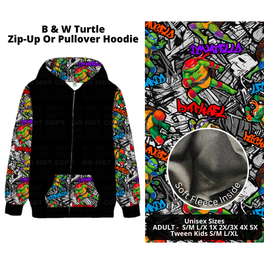 PREORDER Custom Styles - B &amp; W Turtle - Closes 27 Nov - ETA late Feb 2025 Leggings