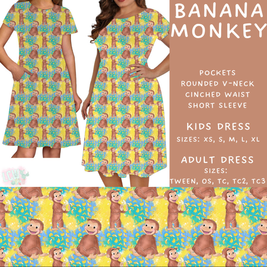 Preorder Custom Styles - Banana Monkey - Closes 21 Mar - ETA mid Jun 2025 Leggings