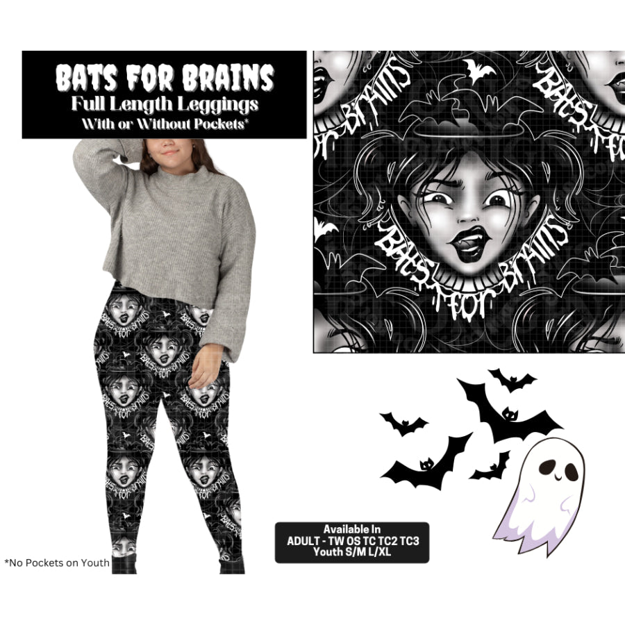 Preorder Custom Styles - Bats For Brains - Closes 28 May - ETA late Sep 2025 Leggings