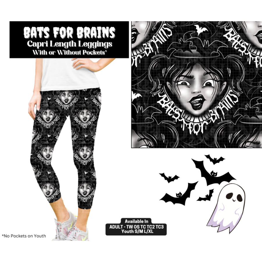 Preorder Custom Styles - Bats For Brains - Closes 28 May - ETA late Sep 2025 Leggings
