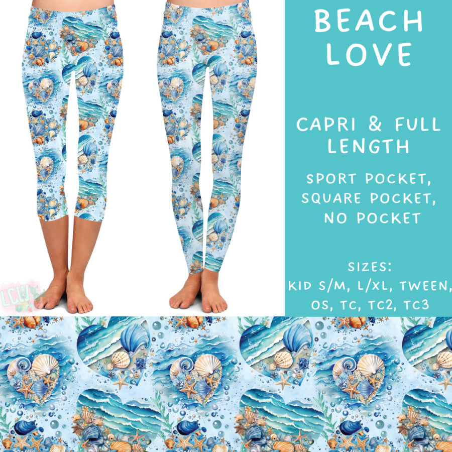 Preorder Custom Styles - Beach Love - Closes 20 Mar - ETA mid Jun 2025 Leggings