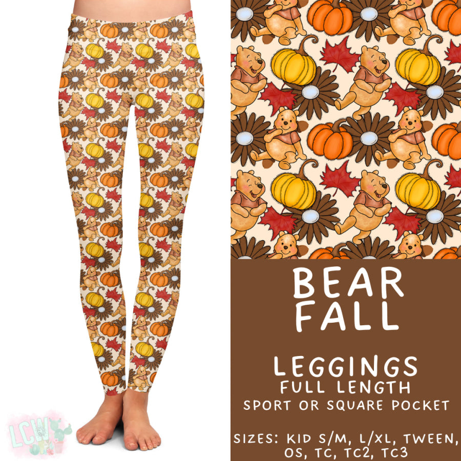 Preorder Custom Styles Bear Fall Closes 29 Aug ETA late Nov 2025 Leggings