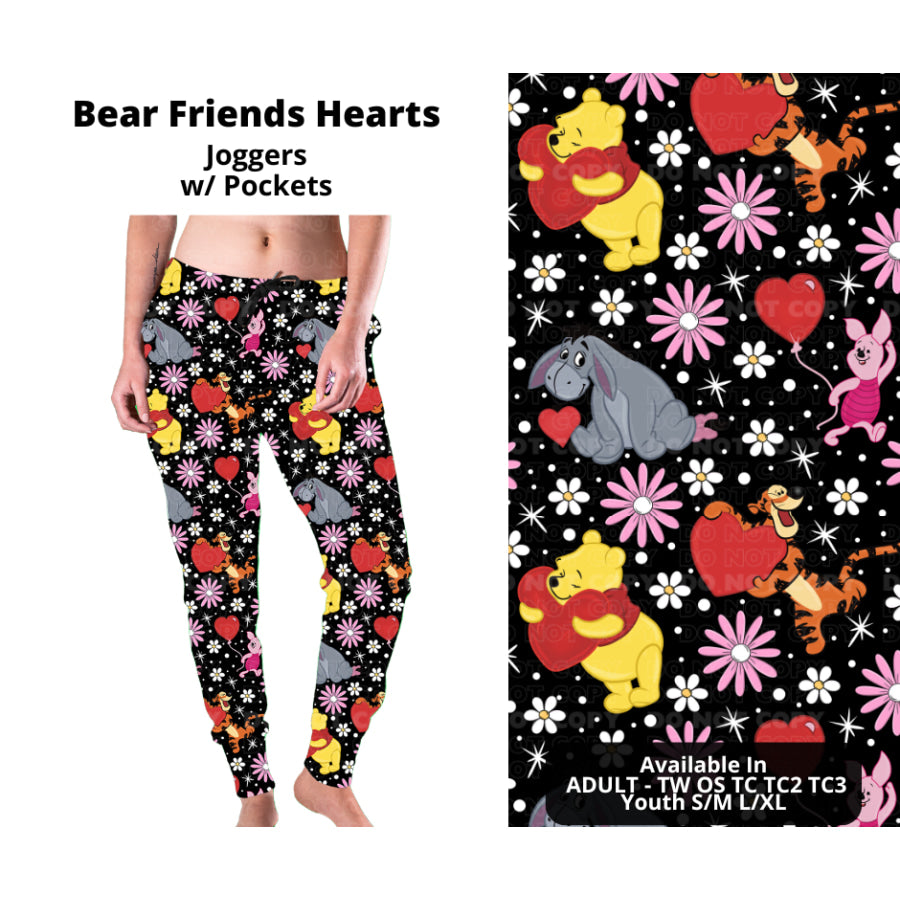 PREORDER Custom Styles - Bear Friends Hearts - Closes 28 Nov - ETA late Feb 2025 Leggings