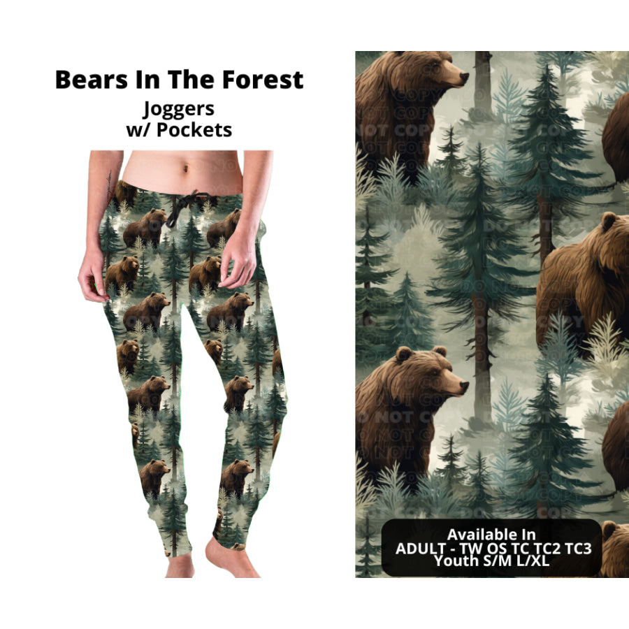 PREORDER Custom Styles - Bears In The Forest - Closes 27 Nov - ETA late Feb 2025 Leggings