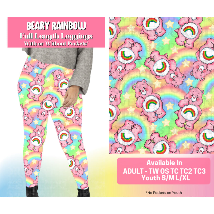 Preorder Custom Styles - Beary Rainbow - 23 May - ETA early Sep 2025 Leggings