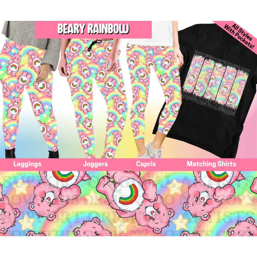 Preorder Custom Styles - Beary Rainbow - 23 May - ETA early Sep 2025 Leggings