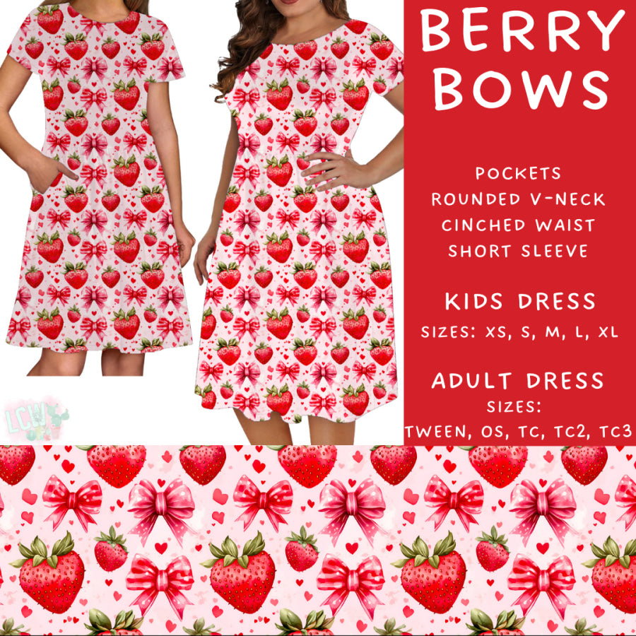 Preorder Custom Styles - Berry Bows - Closes 31 Mar - ETA late May 2025 Leggings