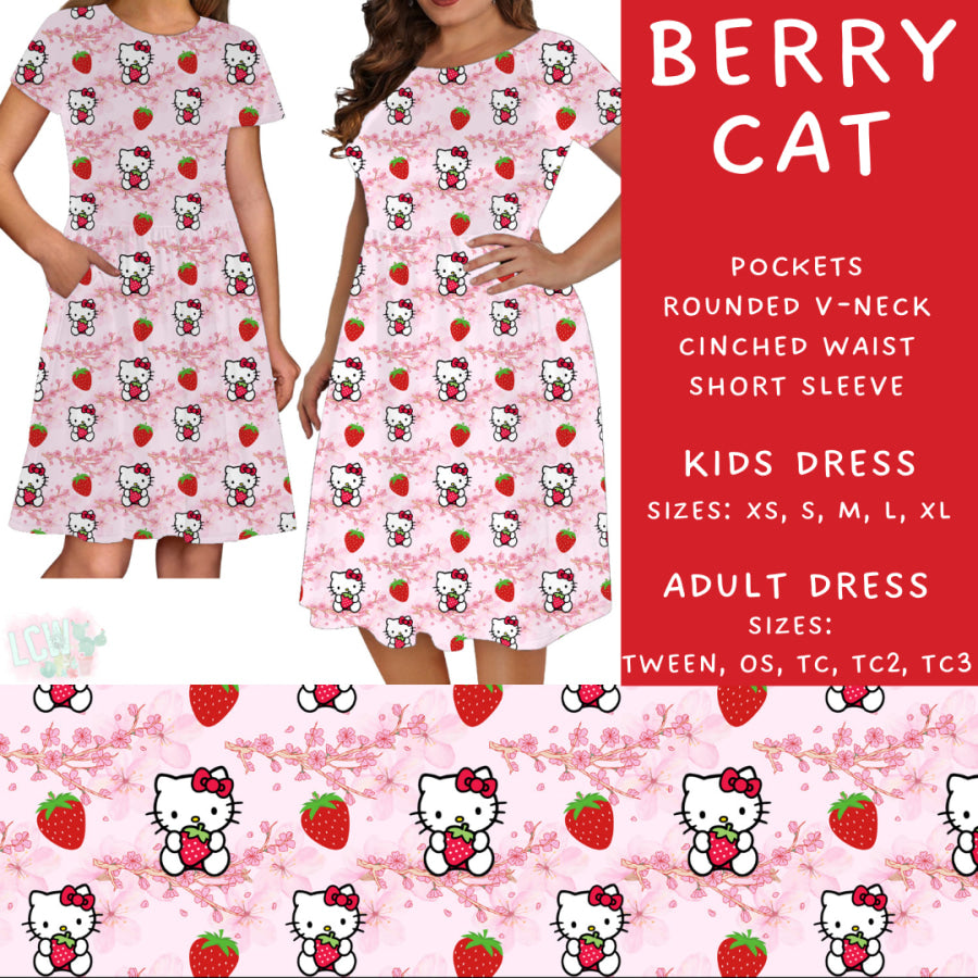 Preorder Custom Styles - Berry Cat - Closes 31 Mar - ETA late May 2025 Leggings