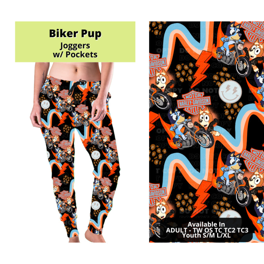 Preorder Custom Styles - Biker Pup - Closes 24 Mar - ETA late Jun 2025 Leggings