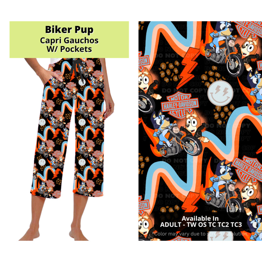 Preorder Custom Styles - Biker Pup - Closes 24 Mar - ETA late Jun 2025 Leggings