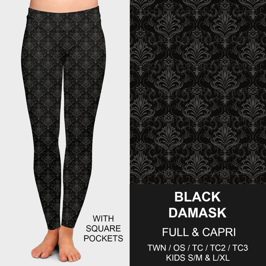 PREORDER Custom Styles - Black Damask - Closes 14 Jan - ETA late Apr 2025 Loungewear