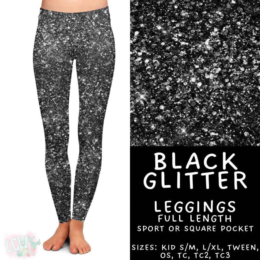 Preorder Custom Styles - Black Glitter - Closes 22 Sep - ETA mid Dec 2025 Leggings