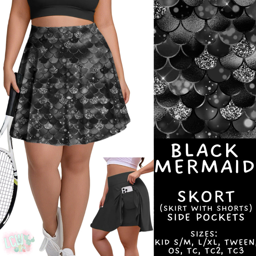 Preorder Custom Styles - Black Mermaid - Closes 22 Sep - ETA mid Dec 2025 Leggings