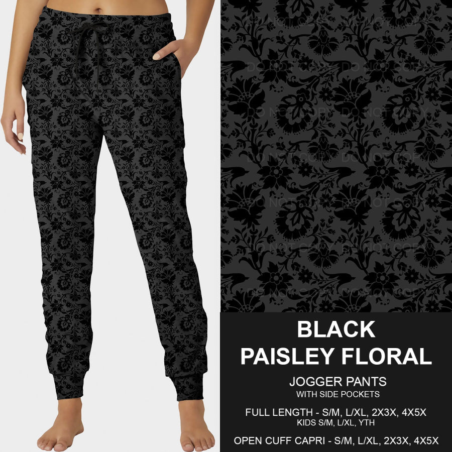 PREORDER Custom Styles - Black Paisley Floral - Closes 14 Jan - ETA late Apr 2025 Loungewear