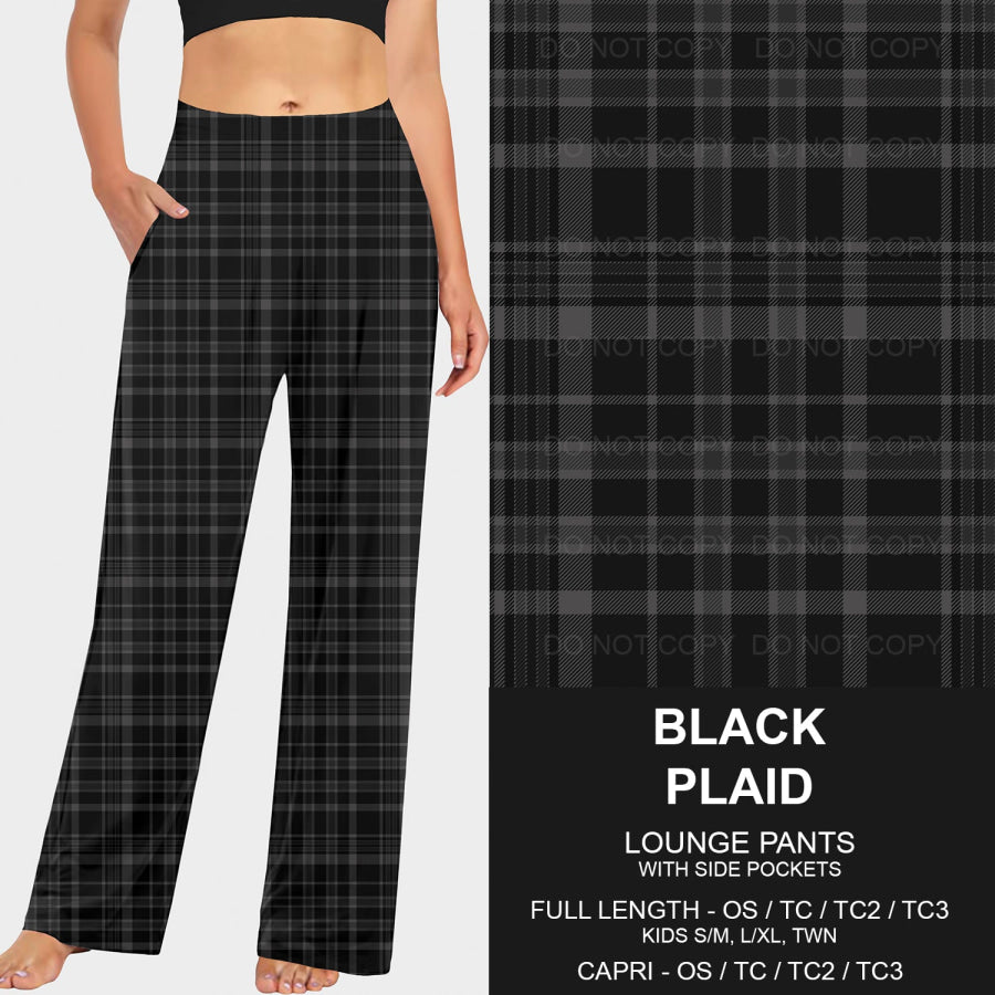 PREORDER Custom Styles - Black Plaid - Closes 14 Jan - ETA late Apr 2025 Loungewear