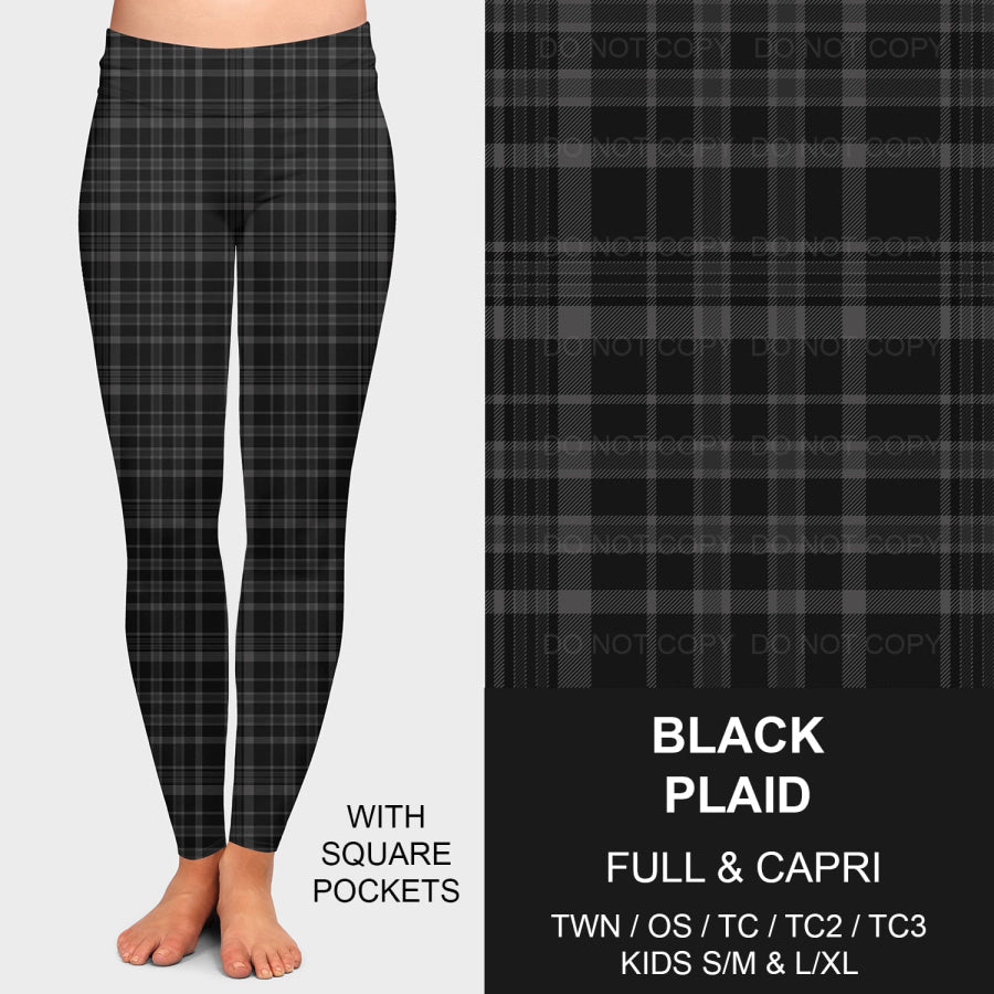 PREORDER Custom Styles - Black Plaid - Closes 14 Jan - ETA late Apr 2025 Loungewear