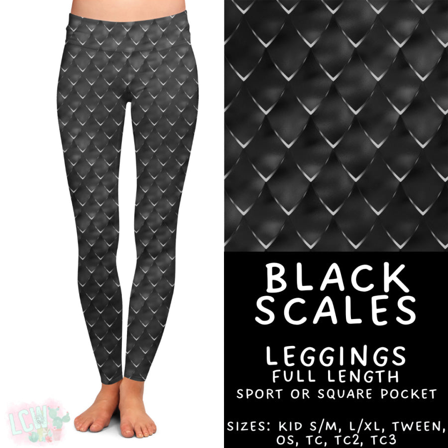 Preorder Custom Styles - Black Scales - Closes 22 Sep - ETA mid Dec 2025 Leggings