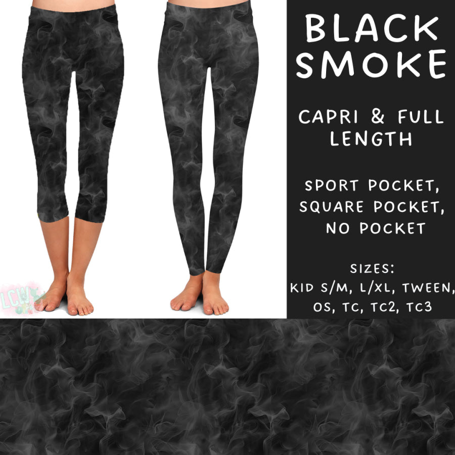 Preorder Custom Styles - Black Smoke - Closes 20 Feb - ETA mid May 2025 Leggings