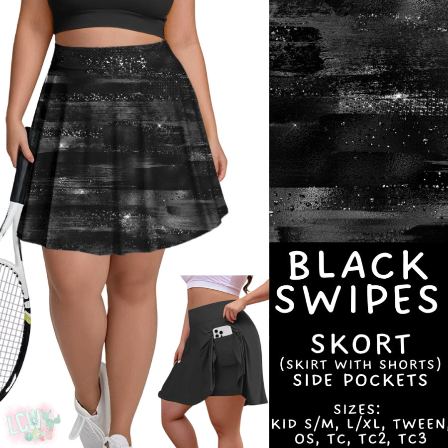 Preorder Custom Styles - Black Swipes - Closes 22 Sep - ETA mid Dec 2025 Leggings