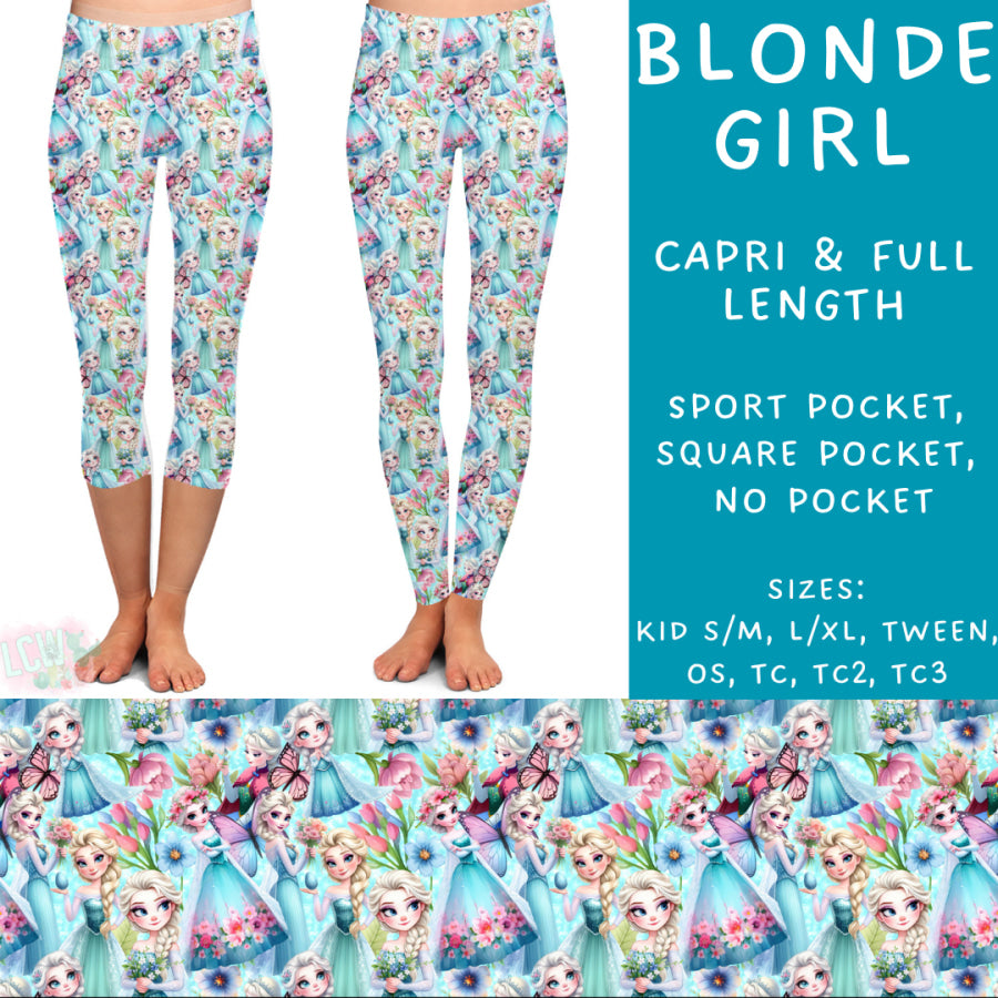 Preorder Custom Styles - Blonde Girl - Closes 18 Nov - ETA early Feb 2025 Leggings