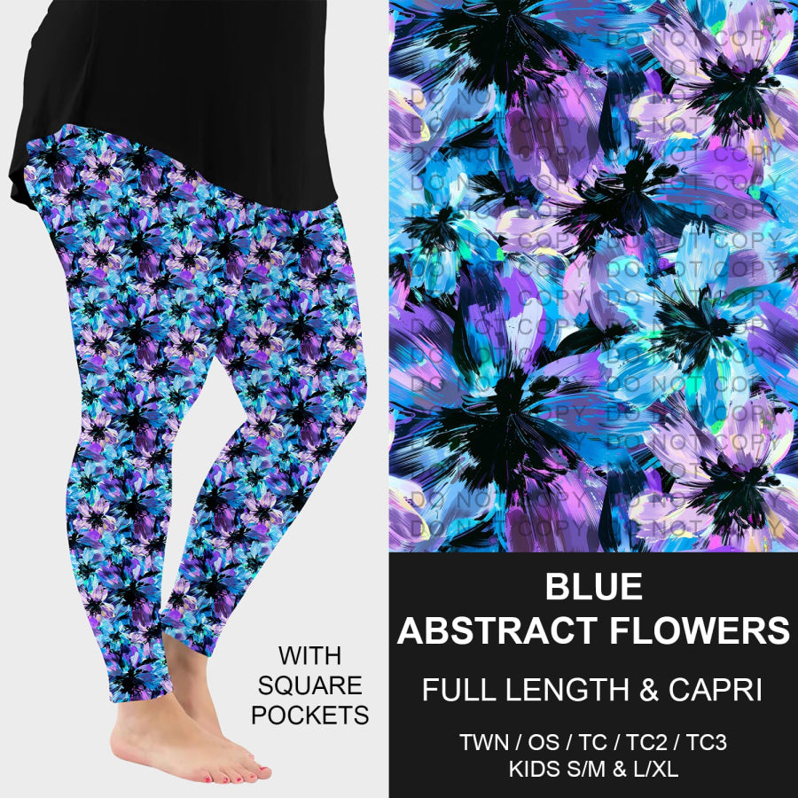 PREORDER Custom Styles - Blue Abstract Flowers - Closes 13 May - ETA early Aug 2025 Loungewear