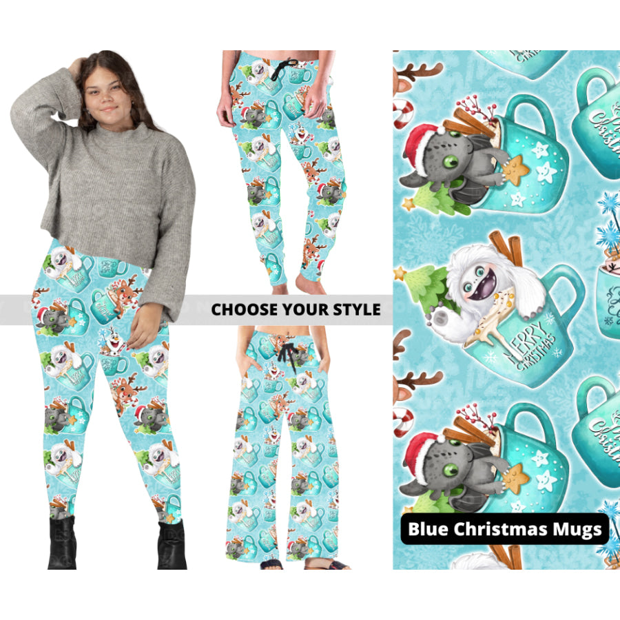 PREORDER Custom Styles - Blue Christmas Mugs - Closes 7 Oct - ETA late Dec 2024 Leggings