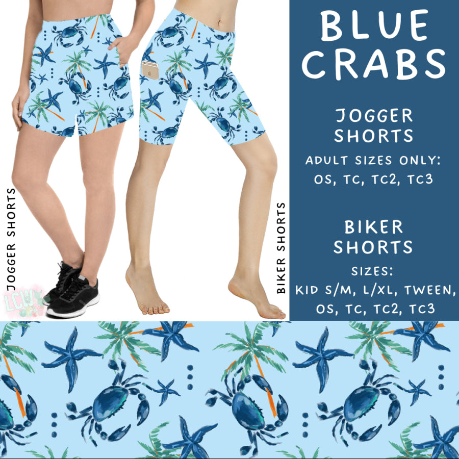 Preorder Custom Styles - Blue Crabs - Closes 31 Mar - ETA late May 2025 Leggings