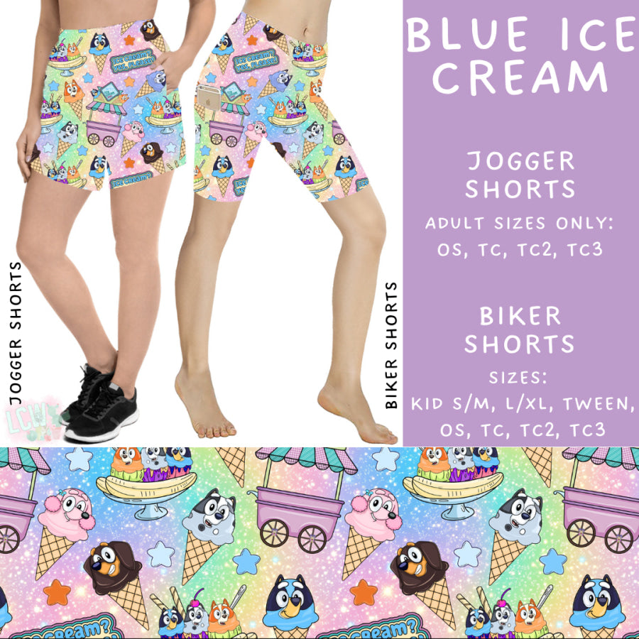 Preorder Custom Styles - Blue Ice Cream - Closes 15 May - ETA mid Jul 2025 Leggings