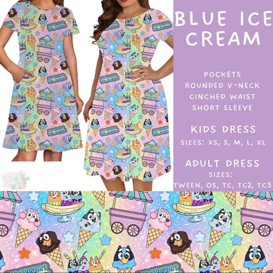 Preorder Custom Styles - Blue Ice Cream - Closes 15 May - ETA mid Jul 2025 Leggings