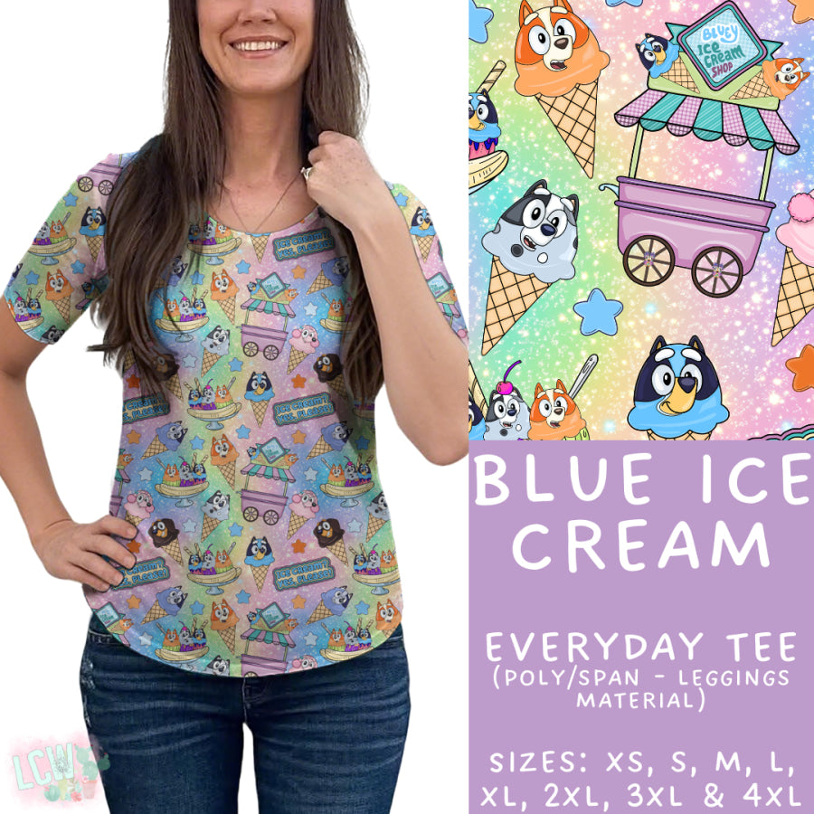 Preorder Custom Styles - Blue Ice Cream - Closes 15 May - ETA mid Jul 2025 Leggings