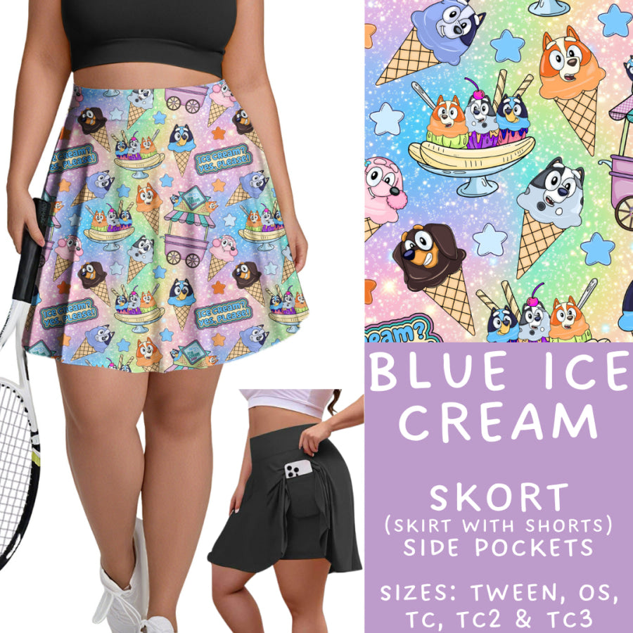 Preorder Custom Styles - Blue Ice Cream - Closes 15 May - ETA mid Jul 2025 Leggings