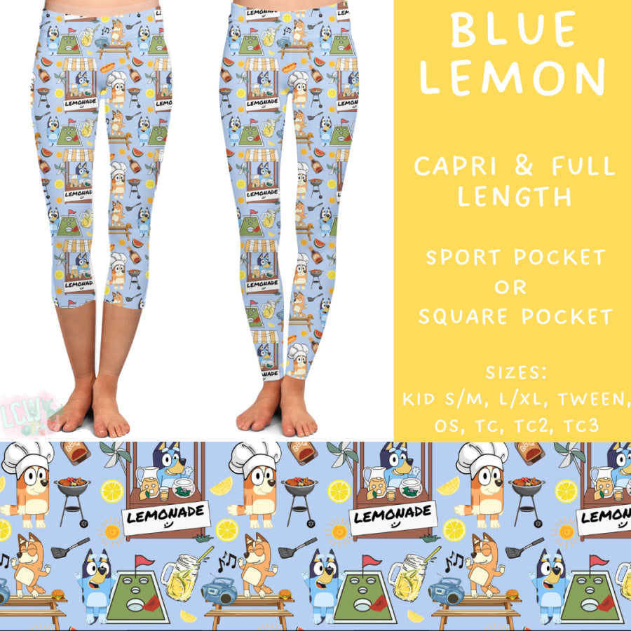 Preorder Custom Styles - Blue Lemon - Closes 15 May - ETA mid Jul 2025 Leggings
