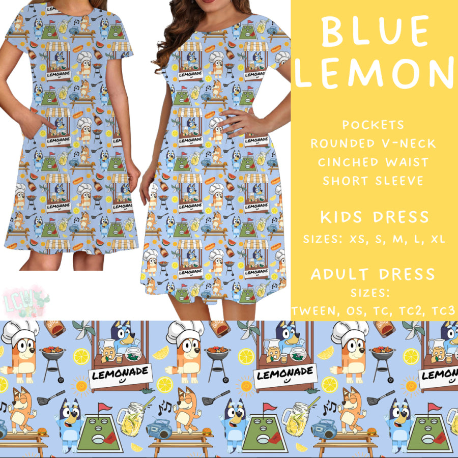 Preorder Custom Styles - Blue Lemon - Closes 15 May - ETA mid Jul 2025 Leggings