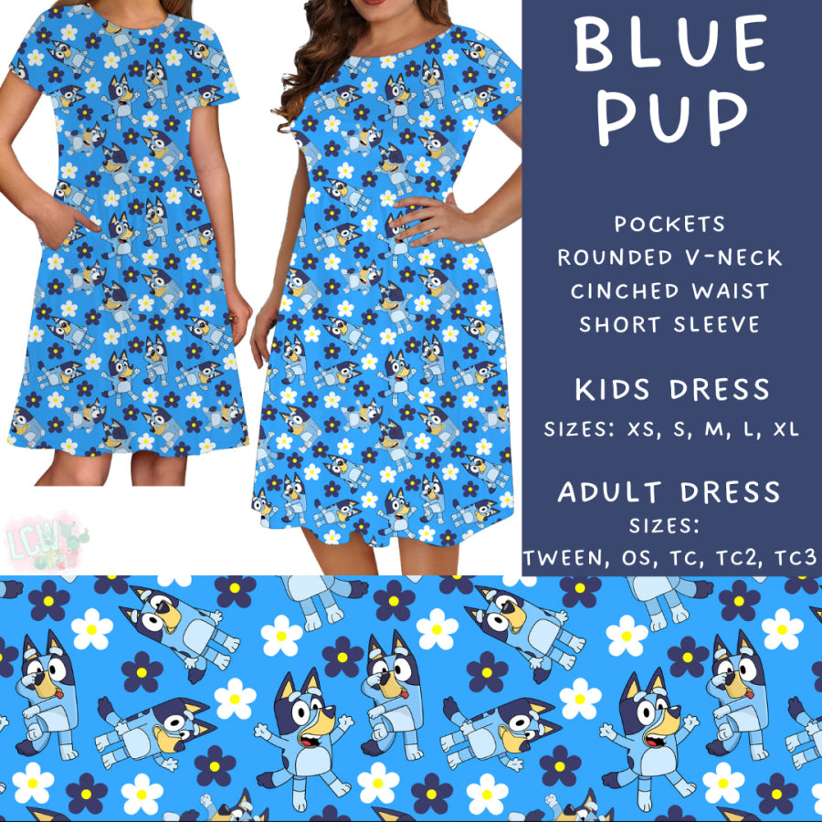 Preorder Custom Styles - Blue Pup - Closes 3 Mar - ETA late May 2025 Leggings