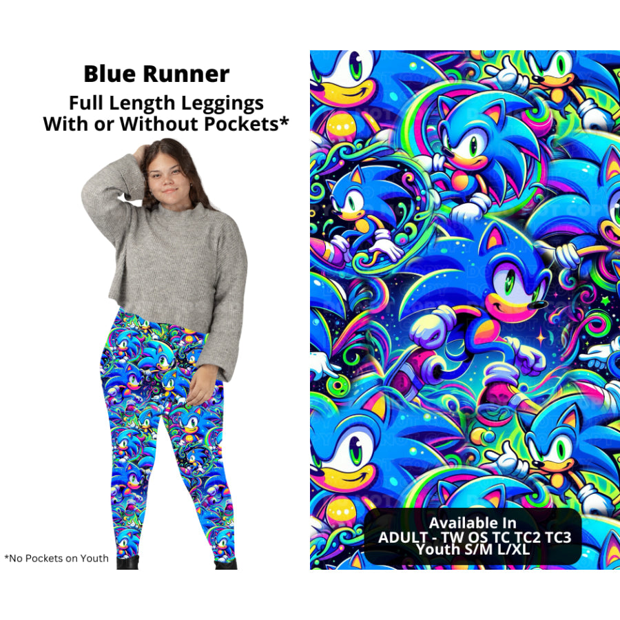 PREORDER Custom Styles - Blue Runner - Closes 27 Nov - ETA late Feb 2025 Leggings