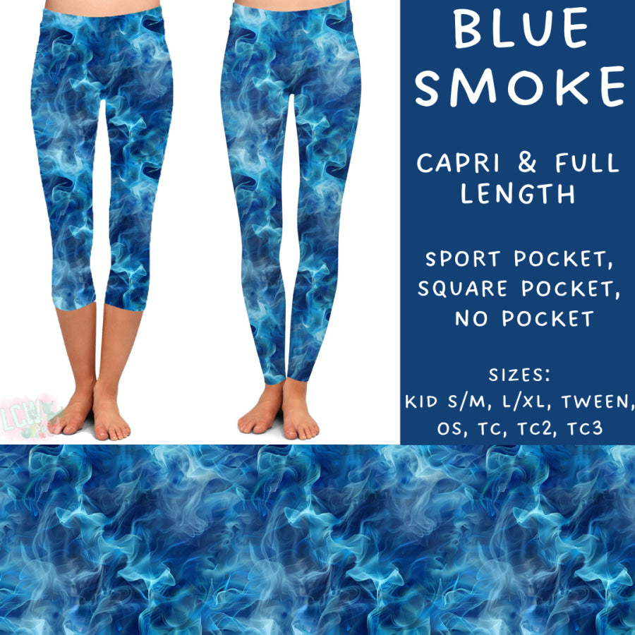 Preorder Custom Styles - Blue Smoke - Closes 20 Feb - ETA mid May 2025 Leggings