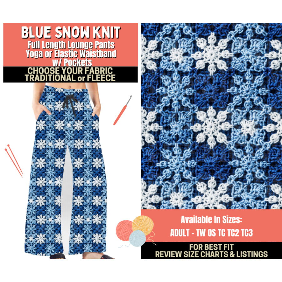 Preorder Custom Styles - Blue Snow Knit - Closes 1 Oct - ETA Early Feb 2026 Leggings