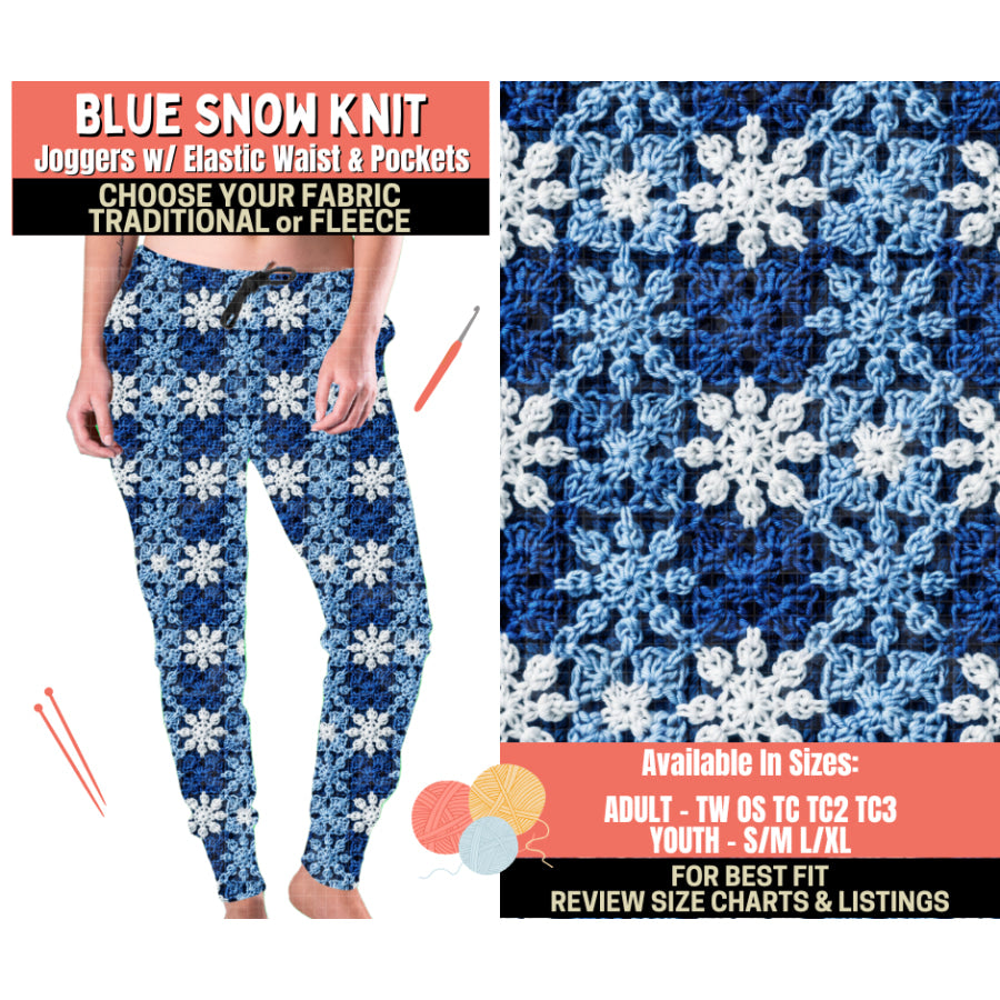 Preorder Custom Styles - Blue Snow Knit - Closes 1 Oct - ETA Early Feb 2026 Leggings