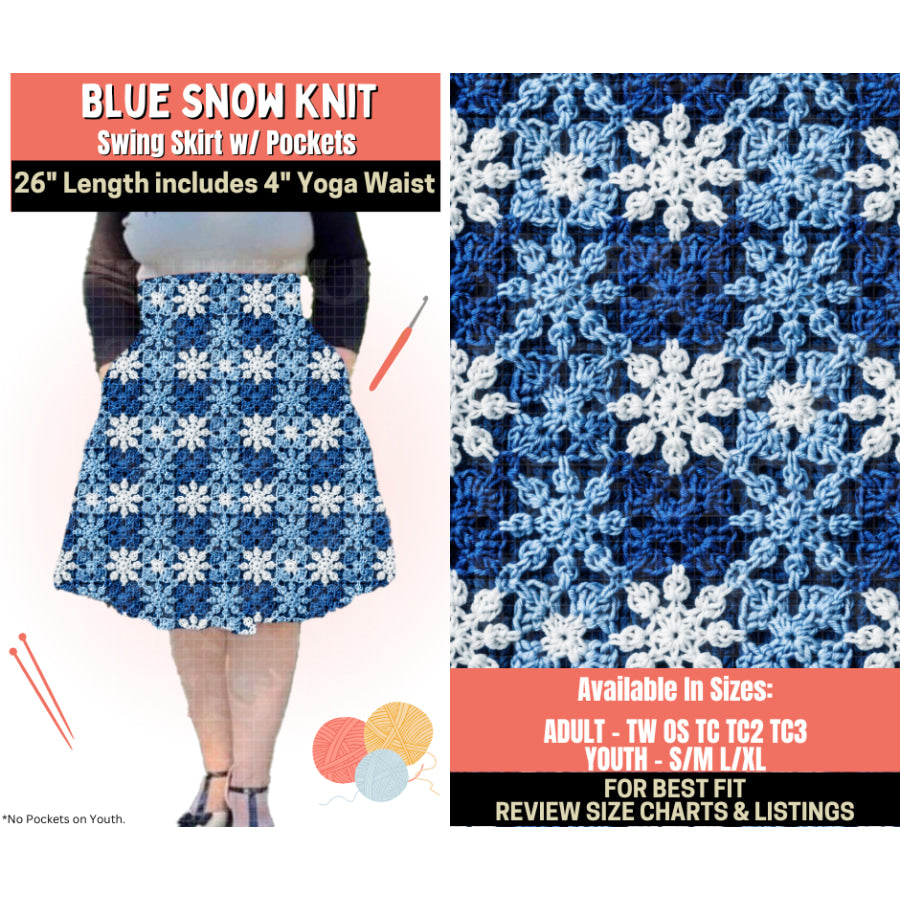 Preorder Custom Styles - Blue Snow Knit - Closes 1 Oct - ETA Early Feb 2026 Leggings